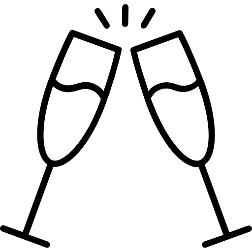 wedding champagne party icon
